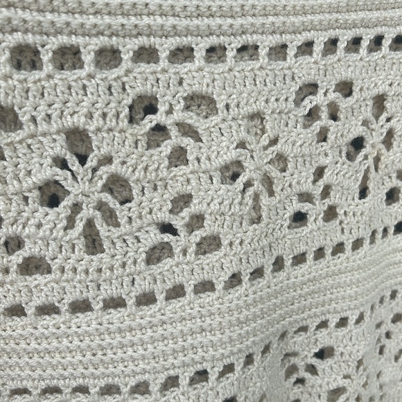 3/$10 Bundle: Creamy Natural Small Handmade Knitted Creme Sweater - Picture 3 of 4